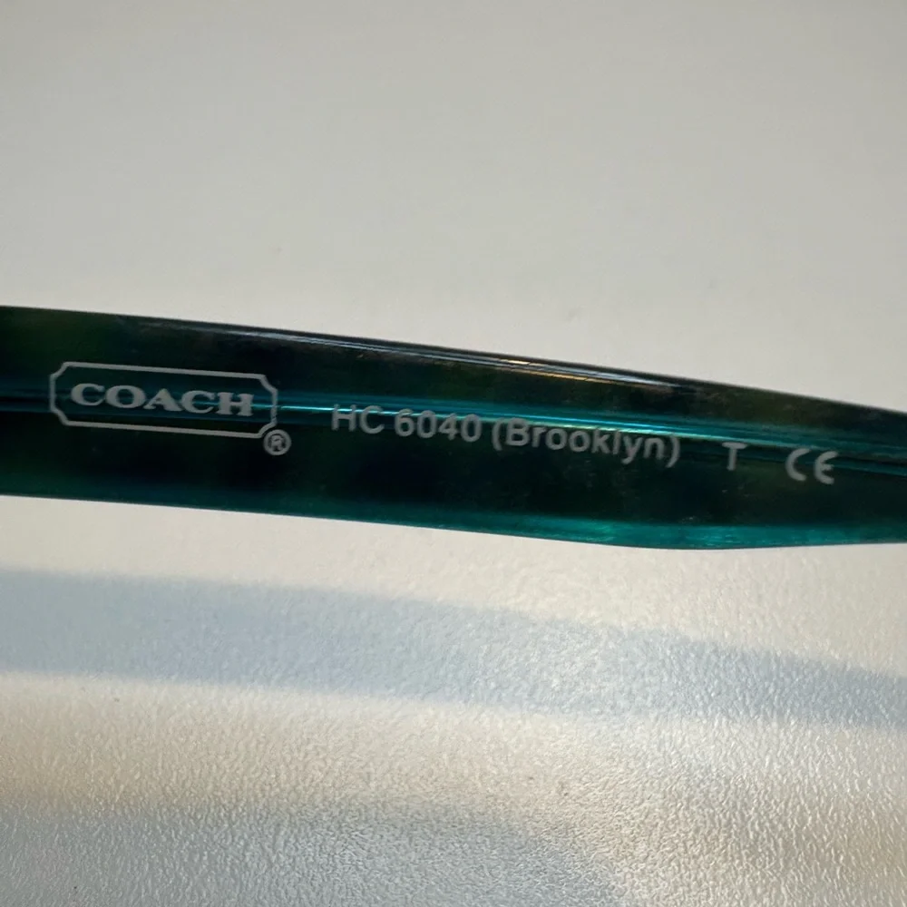 COACH EYEGLASSES HC6040(Brooklyn)5116(Dark Tortoise/Teal)52•16•135 COACH GLASSES